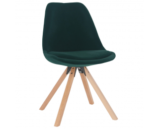 Jedálenská stolička Sabra - smaragdová (Velvet) / buk