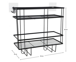 Organizér do kúpelne Sabrina - čierna