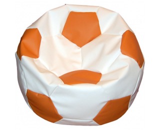 Sedací vak Ball XXL - biela / oranžová