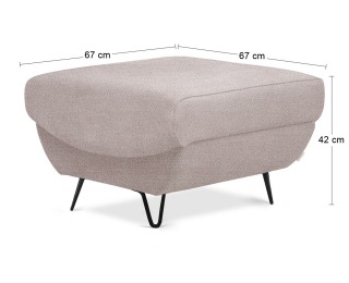 Taburetka Salma - svetloružová