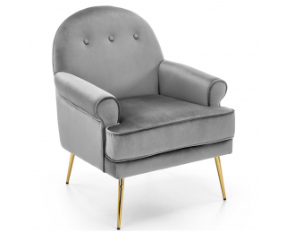 Dizajnové kreslo Santi - sivá / zlatá Dizajnové kreslo Santi - sivá / zlatá