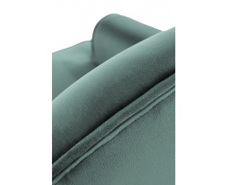 Dizajnové kreslo Santi - tmavozelená / zlatá