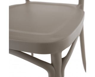 Stohovateľná stolička Savito - sivohnedá taupe