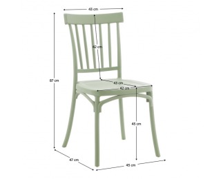 Stohovateľná stolička Sazen New - olivovozelená