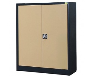 Kovová kancelárska skriňa s vystuženými dverami SB 1000 2P - antracit / béžová