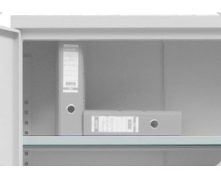 Kovová prídavná polica do kancelárskej skrine SB 800 - svetlosivá