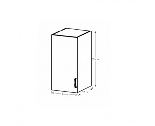 Horná kuchynská skrinka Sicilia G40 L - biela / sosna Andersen