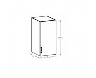 Horná kuchynská skrinka Sicilia G40 P - biela / sosna Andersen