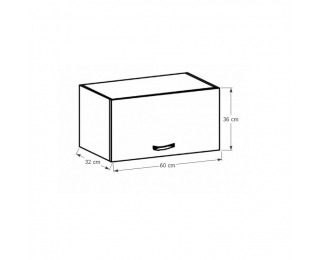 Horná kuchynská skrinka Sicilia G60KN - orech Milano