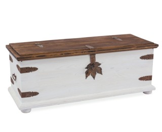 Drevená truhlica Beskid - orech / biela borovica