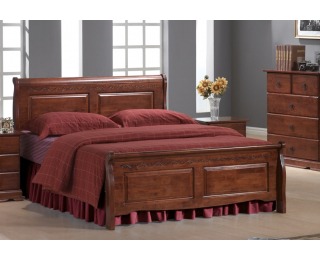 Rustikálna manželská posteľ s roštom Boston 180 - čerešna antická