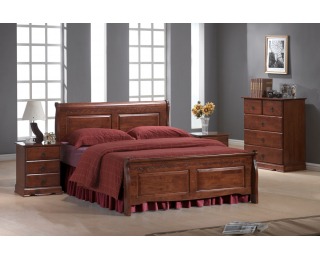 Rustikálna manželská posteľ s roštom Boston 180 - čerešna antická