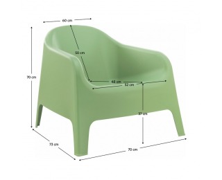 Záhradné stohovateľné kreslo Sokra New - zelená