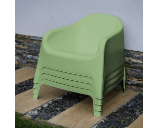 Záhradné stohovateľné kreslo Sokra New - zelená