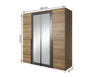 Spálňa Manno - dub riviera zlatý / grafit