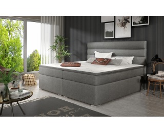 Čalúnená manželská posteľ s úložným priestorom Spezia 140 - sivá