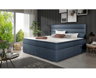 Čalúnená manželská posteľ s úložným priestorom Spezia 180 - modrá Čalúnená manželská posteľ s úložným priestorom Spezia 180 - modrá