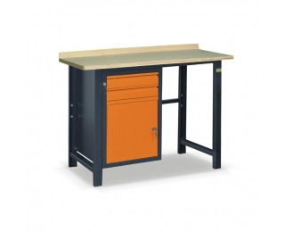 Pracovný stôl SS01L/C - grafit / oranžová