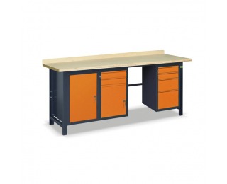 Pracovný stôl SS03L/ACE - grafit / oranžová Pracovný stôl SS03L/ACE - grafit / oranžová