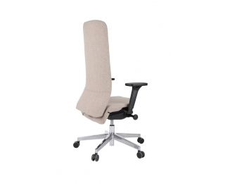 Kancelárska stolička s podrúčkami Starmit B - svetlohnedá / chróm