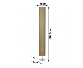 Stojacia lampa Qenny Typ 22 - sivohnedá taupe / chróm