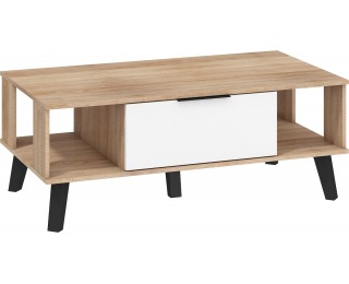 Konferenčný stolík Sven SVN-05 - sonoma svetlá / biely lesk Konferenčný stolík Sven SVN-05 - sonoma svetlá / biely lesk