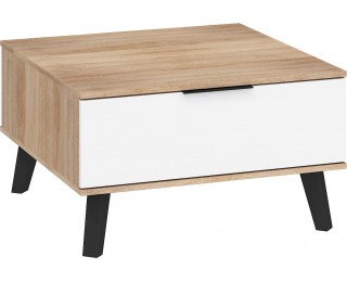 Konferenčný stolík Sven SVN-06 - sonoma svetlá / biely lesk Konferenčný stolík Sven SVN-06 - sonoma svetlá / biely lesk