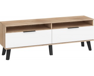 TV stolík Sven SVN-11 - sonoma svetlá / biely lesk TV stolík Sven SVN-11 - sonoma svetlá / biely lesk