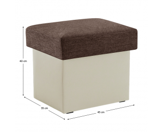 Taburetka T2 - hnedá / béžová