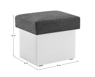 Taburetka T2 - sivá (Sawana 05) / biela (Soft 17)