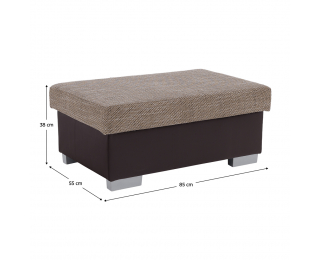 Taburetka T4 - cappuccino / tmavohnedá