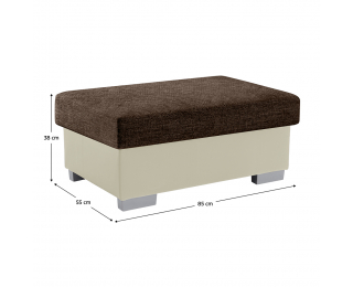 Taburetka T4 - hnedá / béžová