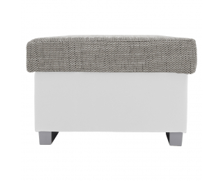 Taburetka T4 - sivá (Berlin 01) / biela (Soft 17)