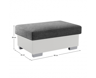 Taburetka T4 - sivá (Sawana 05) / biela (Soft 17)