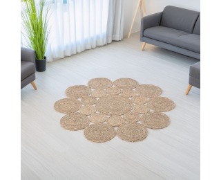 Okrúhly koberec Taban 120 cm - prírodná