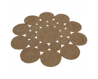 Okrúhly koberec Taban 120 cm - prírodná