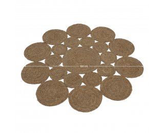 Okrúhly koberec Taban 120 cm - prírodná