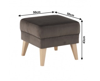 Taburetka Rodeza - sivohnedá taupe / buk Taburetka Rodeza - sivohnedá taupe / buk