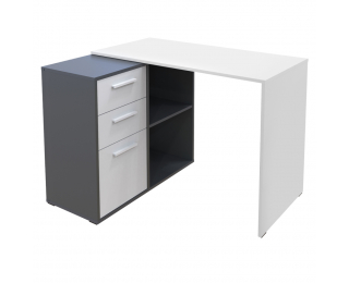 Písací stôl Talent T8 - antracit / biela