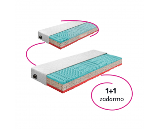Obojstranný penový matrac (2 ks) Tamia 80x200 cm - biela