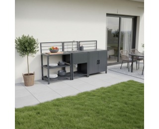 Záhradný kuchynský ostrovček Tanita Typ 3 - sivá