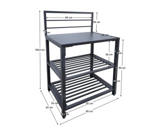 Záhradný kuchynský ostrovček Tanita Typ 3 - sivá