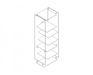 Potravinová skriňa Jura New B S-40 - biela / wenge