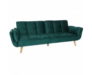 Rozkladacia pohovka Kaprera - smaragdová / buk Rozkladacia pohovka Kaprera - smaragdová / buk