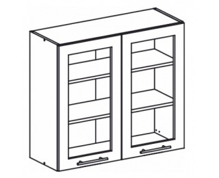 Horná kuchynská skrinka Monda W80S - dub sonoma / biela