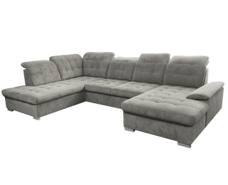 Rohová sedačka U s rozkladom Teodor New L - sivohnedá (taupe)