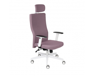 Kancelárska stolička s podrúčkami Timi W Plus HD - staroružová / biela