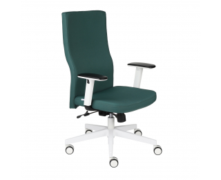 Kancelárska stolička s podrúčkami Timi W Plus - tmavozelená / biela