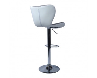 Barová stolička Tirza - sivá / biela / chróm
