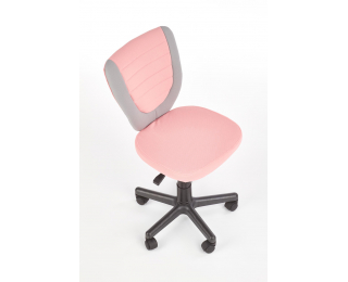 Detská stolička na kolieskach Toby - ružová / sivá